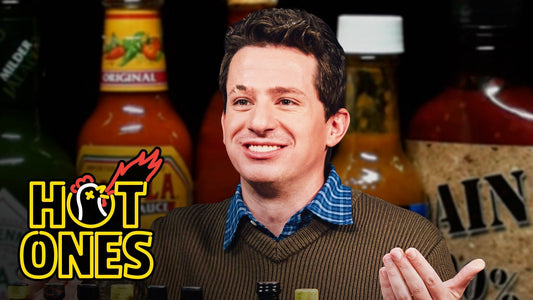 Charlie Puth Beats Himself Up While Eating Spicy Wings