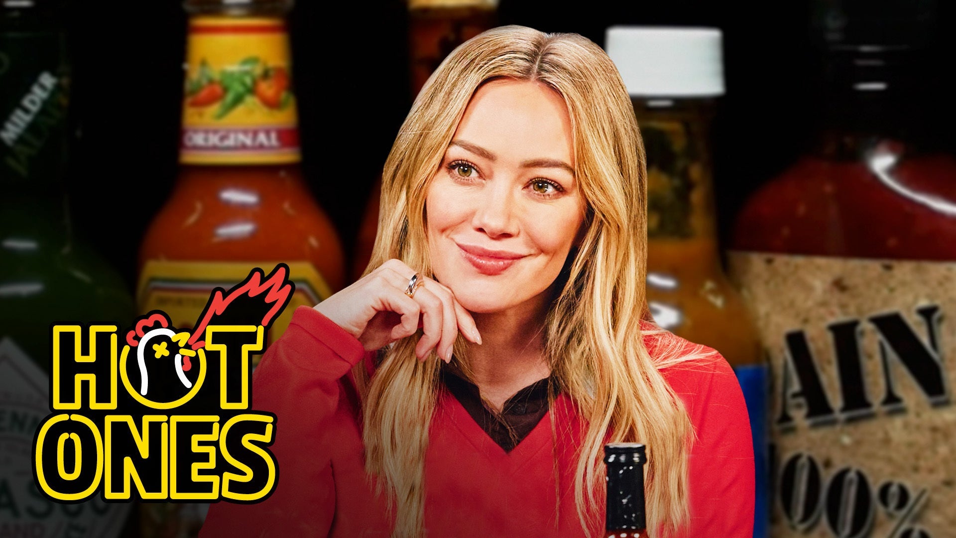 Hilary Duff Tests Her Luck While Eating Spicy Wings