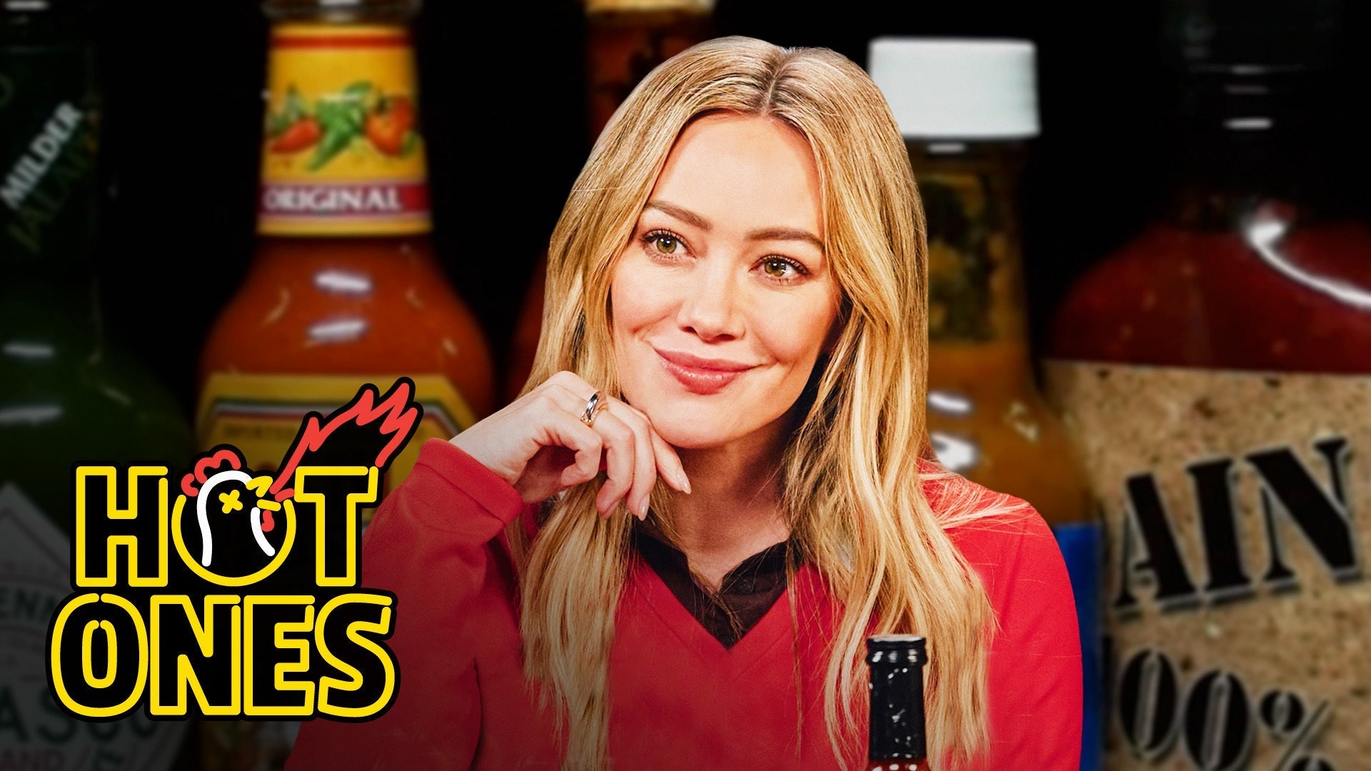 Hilary Duff Tests Her Luck While Eating Spicy Wings