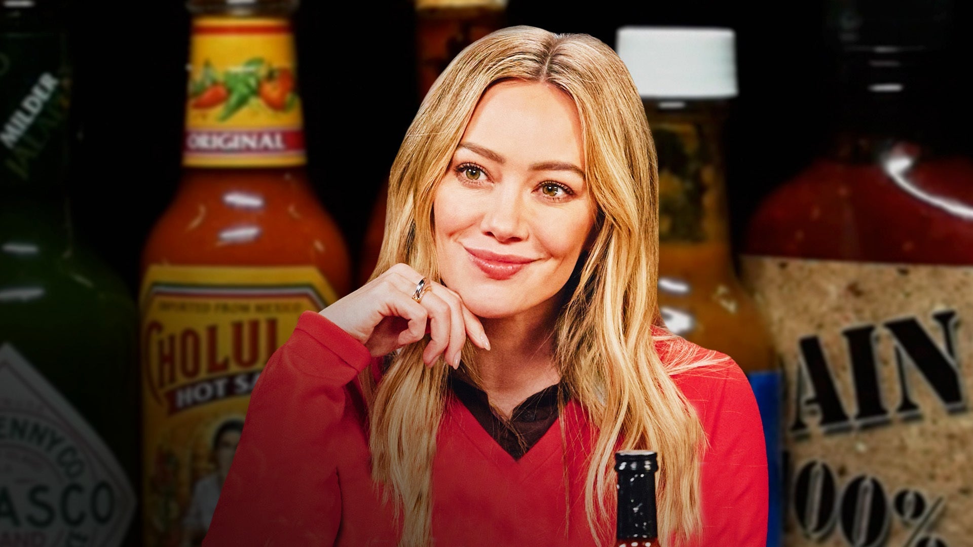 Hilary Duff Tests Her Luck While Eating Spicy Wings