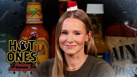 Kristen Bell Gets Festive on the Hot Ones Holiday Extravaganza