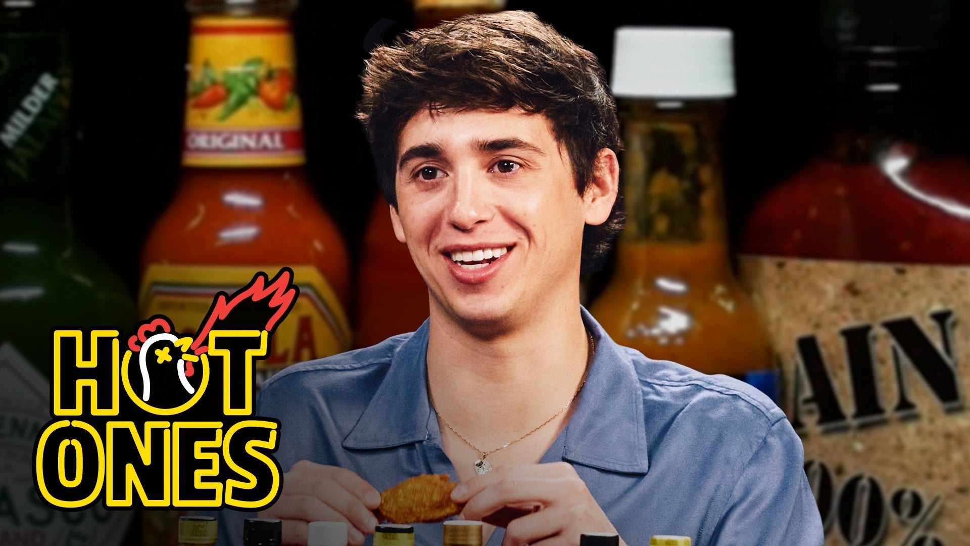 Marcello Hernández Goes Into Fight or Flight While Eating Spicy Wings