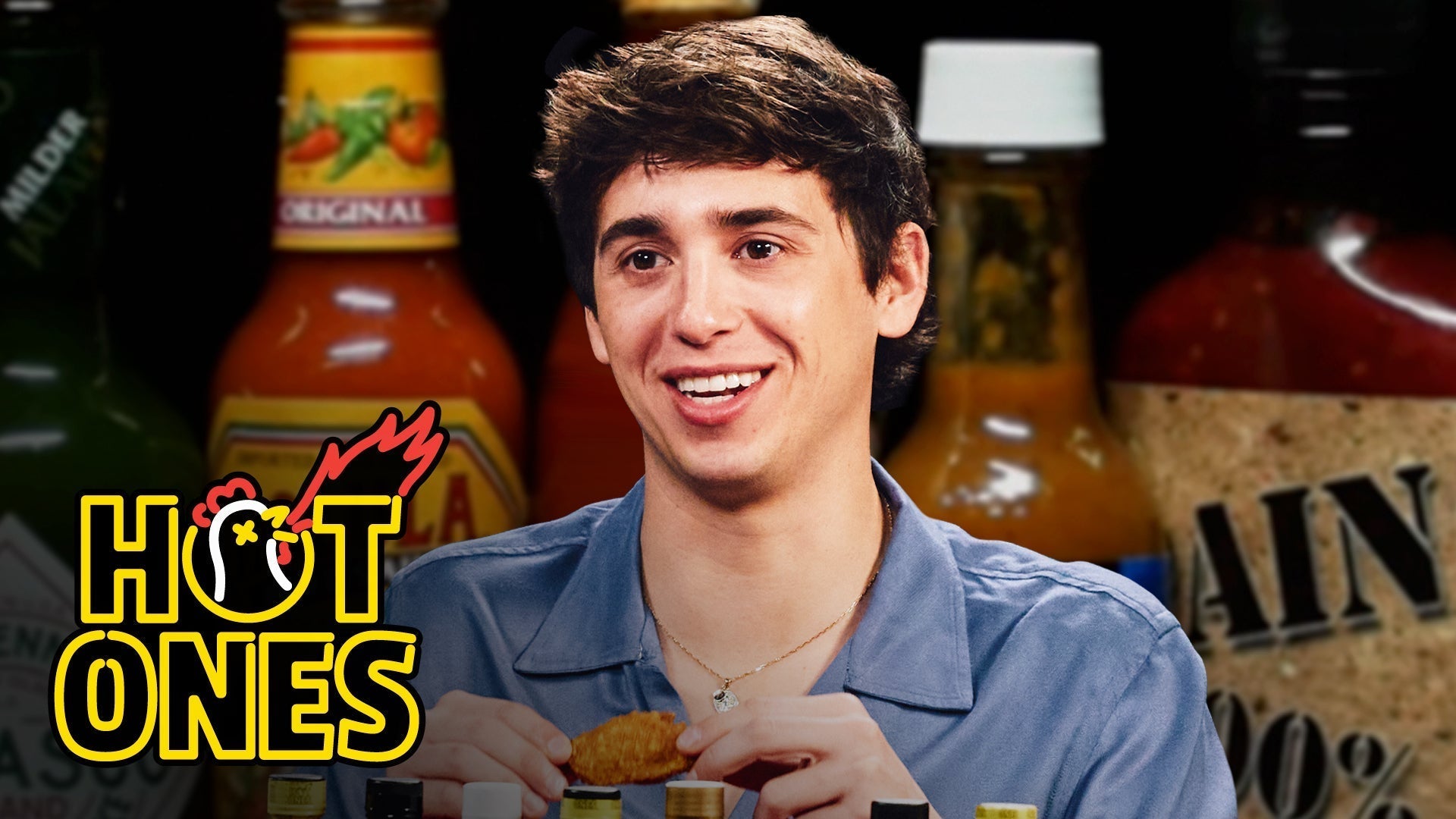 Marcello Hernández Goes Into Fight or Flight While Eating Spicy Wings