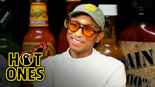 Pharrell Williams Sees the Future While Eating Spicy Wings