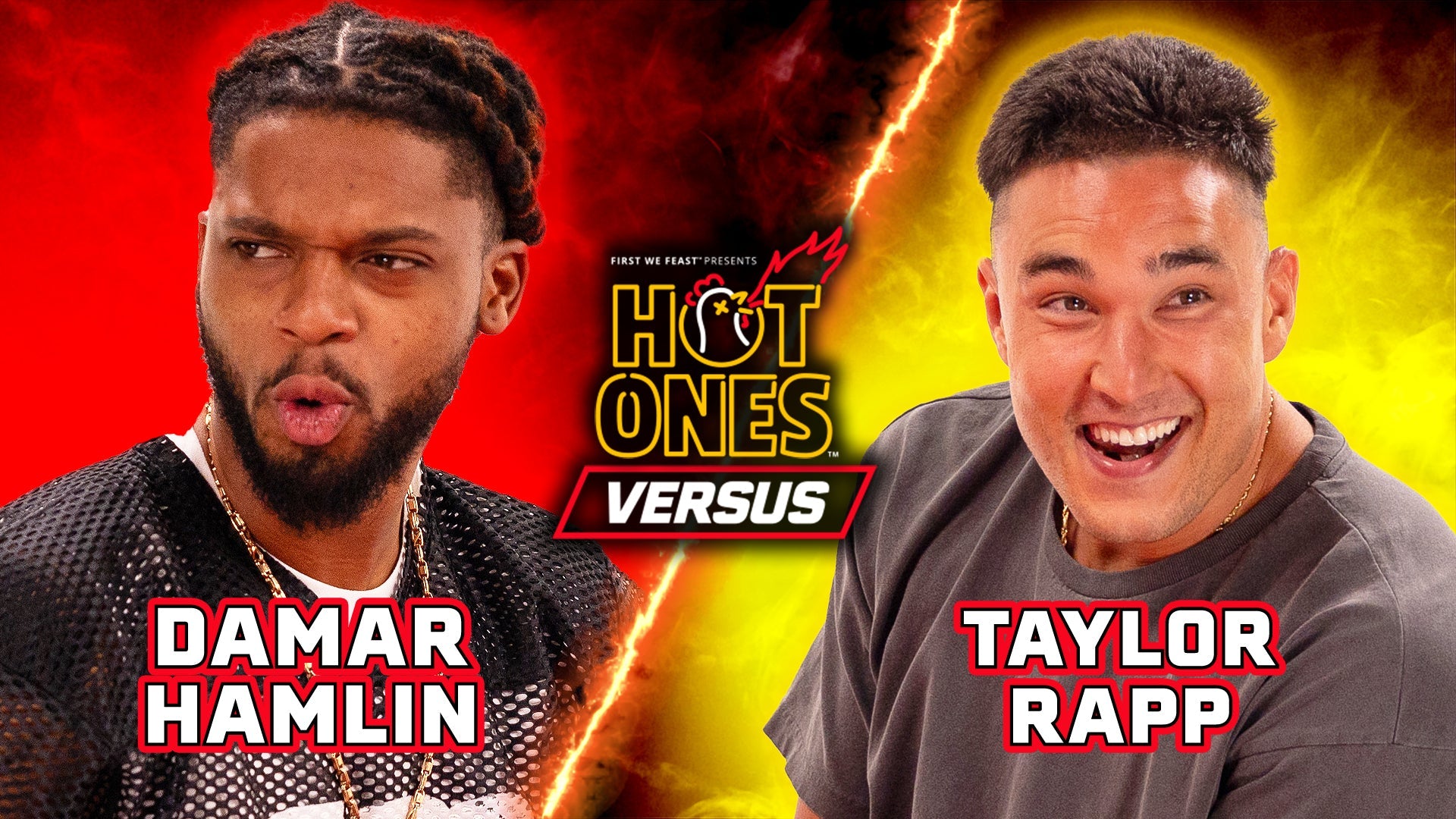 Damar Hamlin vs. Taylor Rapp | Hot Ones Versus
