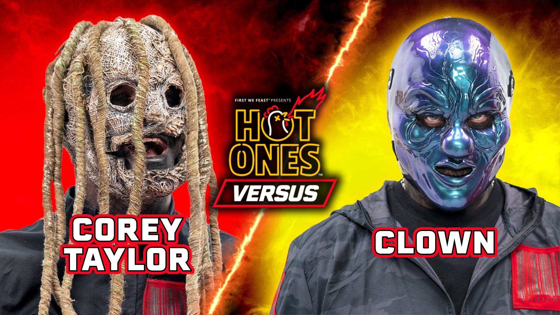 Slipknot’s Corey Taylor vs. Shawn “Clown” Crahan | Hot Ones Versus