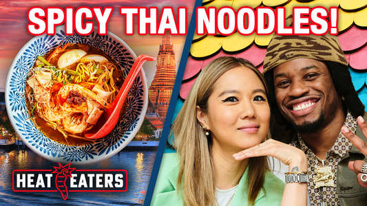 INSANELY Spicy Thai Street Food! Boat Noodles + Chicken Wings with Denzel Curry