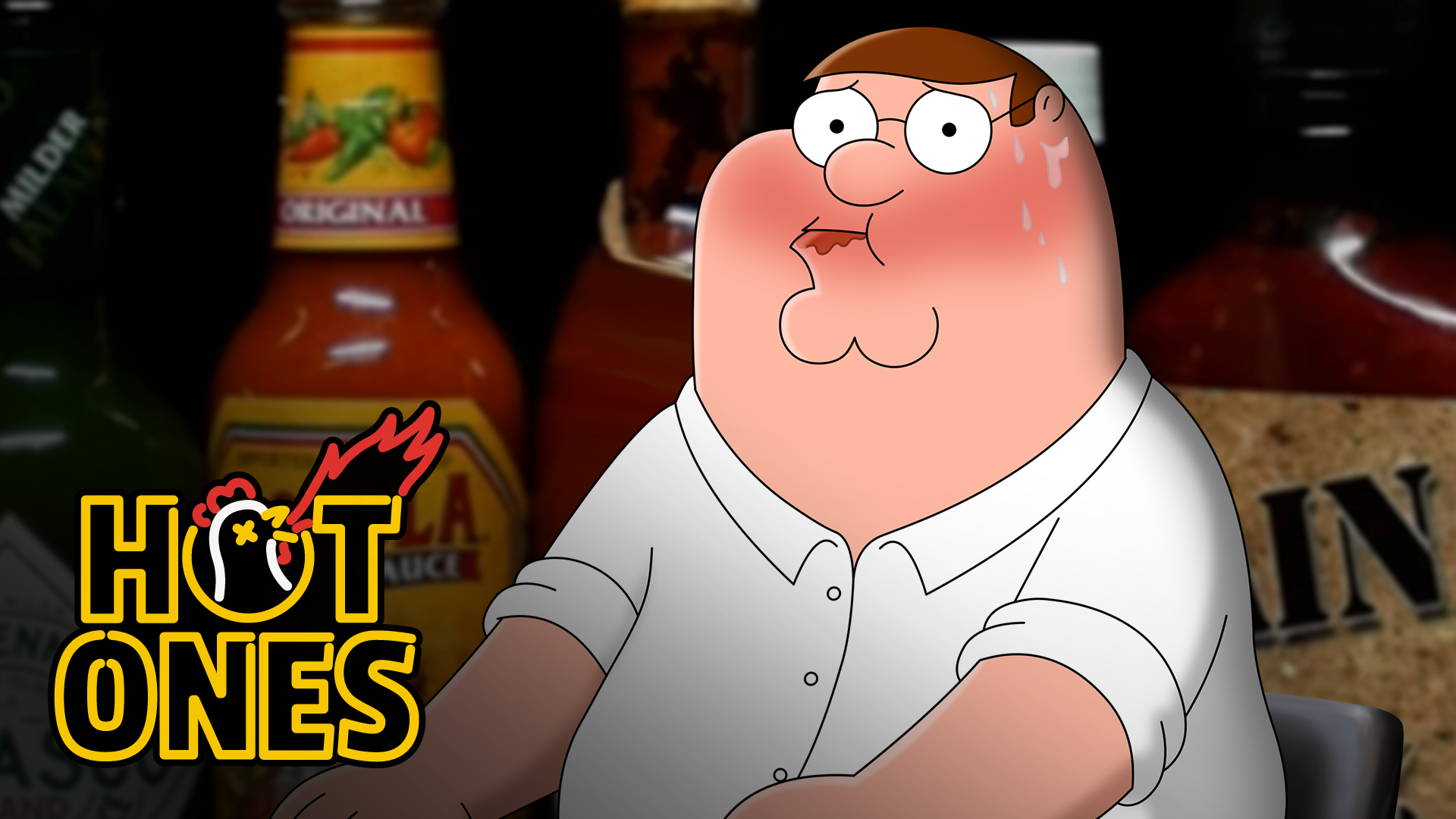 Peter Griffin Bares It All While Eating Spicy Wings