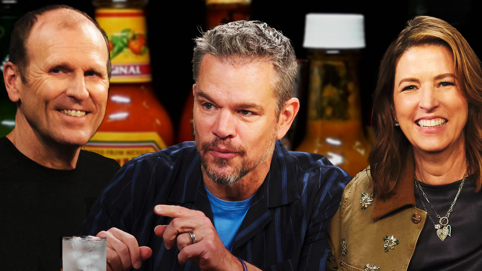 Matt Damon, Gary White, and Kara Hurst Team Up For a Good Cause While Eating Spicy Wings