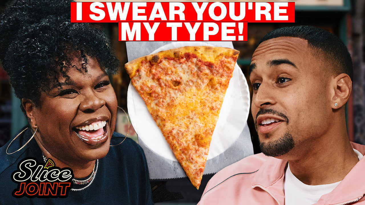 Leslie Jones Puts Ketchup on Her Pizza