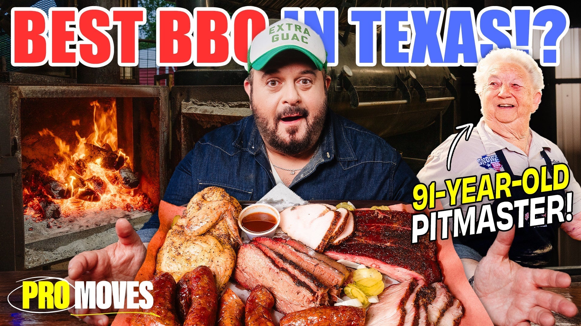 91-Year-Old Pitmaster Serves Adam Richman the Best BBQ in Texas | Pro Moves