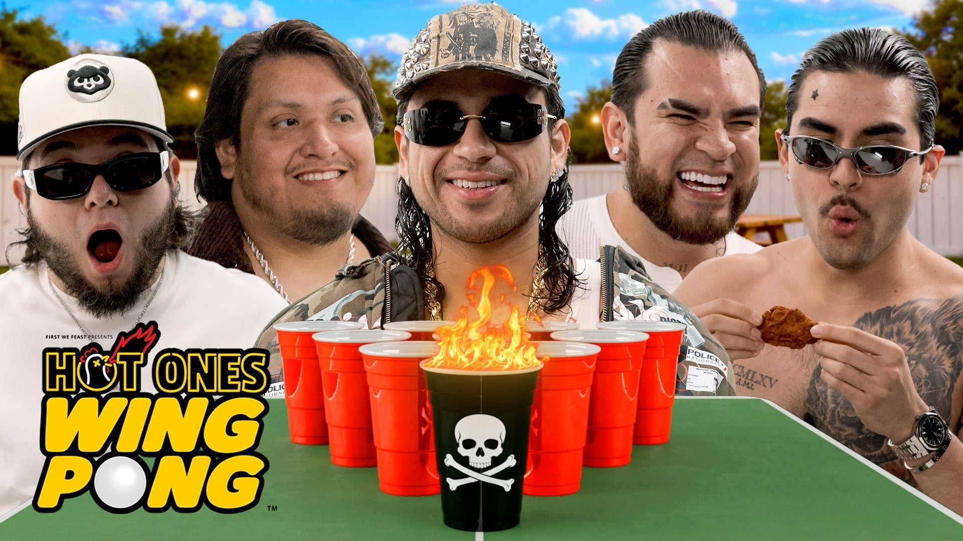 Fuerza Regida Plays Hot Ones Wing Pong