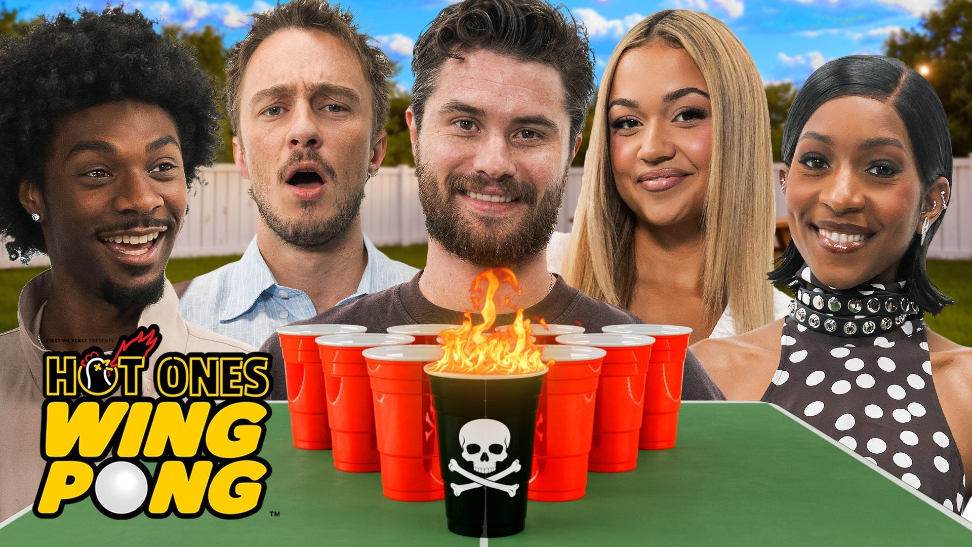 The 'Outer Banks' Cast Plays Hot Ones Wing Pong